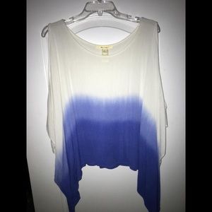 Ombré top with shoulder cut outs